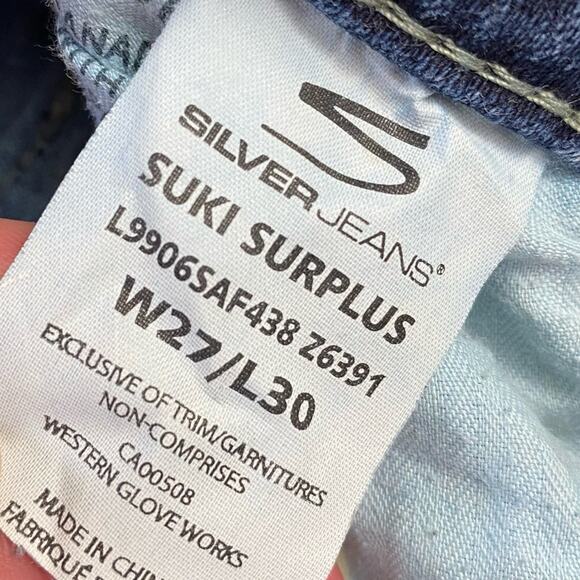 Silver Suki Surplus Jeans Bootcut Sz 27 - Picture 5 of 6